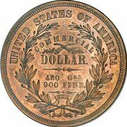 1 Dollar - T$1 Commercial Dollar, United States, 1871 reverse image