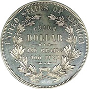 1 Dollar "1873 Trade Dollar" Pattern, United States, 1873-1879 reverse image