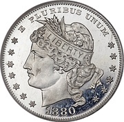 1 Dollar "1880 Goloid Metric Dollar" Pattern; Goloid obverse image