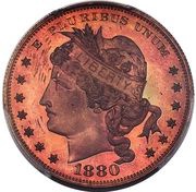 1 Dollar "1880 Goloid Metric Dollar" Pattern; Copper obverse image