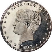 1 Dollar "1880 Goloid Metric Dollar" Pattern; Goloid obverse image