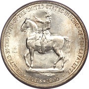 1 Dollar Lafayette, United States, 1900 reverse image
