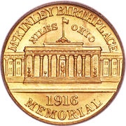 1 Dollar McKinley Birthplace Memorial reverse image