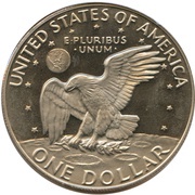 1 Dollar "Eisenhower Dollar", United States, 1971-1978 reverse image