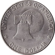 1 Dollar "Eisenhower Dollar" Bicentennial, United States, 1976 reverse image