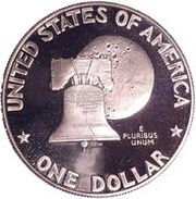 1 Dollar "Eisenhower Bicentennial Dollar" Silver Collectors' Issue, United States, 1976 reverse image