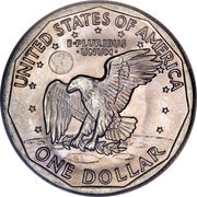 1 Dollar "Susan B. Anthony Dollar", United States, 1979-1999 reverse image