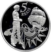 5 Reais Discovery of Brazil, Brazil, 2000 reverse image
