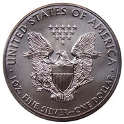 1 Dollar "American Silver Eagle" Bullion Coin, United States, 1986-2021 reverse image
