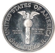 1 Dollar Bicentennial of the Congress, United States, 1989 reverse image