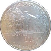 1 Dollar Eisenhower Centennial, United States, 1990 reverse image