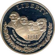 1 Dollar Mount Rushmore obverse image