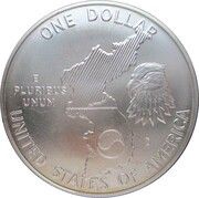 1 Dollar Korean War, United States, 1991 reverse image
