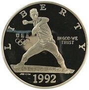 1 Dollar XXV Olympiad obverse image