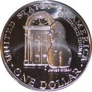 1 Dollar White House Bicentenary, United States, 1992 reverse image