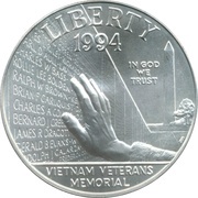 1 Dollar Vietnam Veterans Memorial obverse image