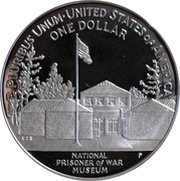 1 Dollar National Prisoner of War Museum, United States, 1994 reverse image
