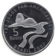 5 Reais XV Pan-American Games obverse image