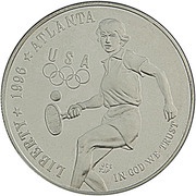 1 Dollar Atlanta Olympics - Tennis obverse image