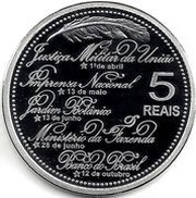 5 Reais Arrival of Royal Family obverse image
