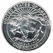 1 Dollar Yellowstone, United States, 1999 reverse image