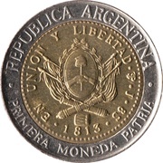 1 Peso Bicentennary of the First Patriotic Coin obverse image