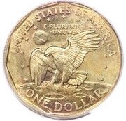 1 Dollar "Susan B. Anthony Dollar" Pattern reverse image