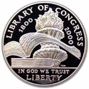 1 Dollar Library of Congress obverse image