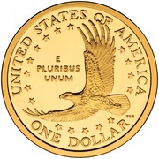 1 Dollar "2000 Sacagawea Dollar" Pattern, United States, 2000 reverse image