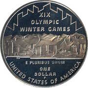 1 Dollar Salt Lake City Olympic Games, United States, 2002 reverse image