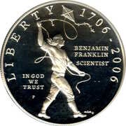 1 Dollar Benjamin Franklin Tercentenary, Scientist obverse image