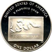 1 Dollar Benjamin Franklin Tercentenary, Scientist, United States, 2006 reverse image