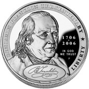 1 Dollar Benjamin Franklin Tercentenary, Founding Father obverse image