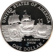 1 Dollar Jamestown 400th Anniversary, United States, 2007 reverse image