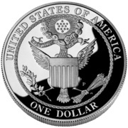 1 Dollar Bald Eagle Recovery and National Emblem, United States, 2008 reverse image