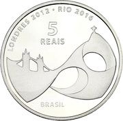 5 Reais Olympic Flag Handover obverse image