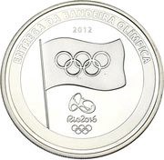 5 Reais Olympic Flag Handover, Brazil, 2012 reverse image