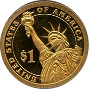 1 Dollar Millard Fillmore, United States, 2010 reverse image