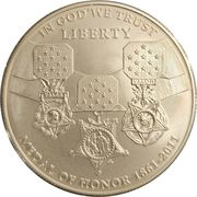 1 Dollar Medal of Honor obverse image