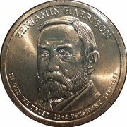 1 Dollar Benjamin Harrison obverse image