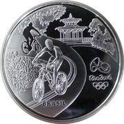 5 Reais Olympic Games Rio 2016 - Cycling / Porpoises obverse image