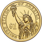1 Dollar Lyndon B. Johnson, United States, 2015 reverse image
