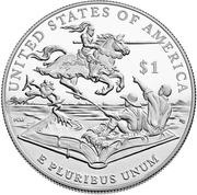 1 Dollar Mark Twain, United States, 2016 reverse image