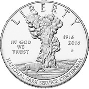 1 Dollar 100th Anniversary of the National Park Service obverse image