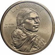 1 Dollar "Native American Dollar" Sequoyah of the Cherokee Nation obverse image