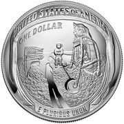 1 Dollar Apollo 11 50th Anniversary, United States, 2019 reverse image