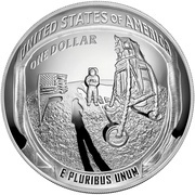 1 Dollar 50th Anniversary of Apollo 11 reverse image