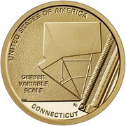 1 Dollar American Innovation - Connecticut, United States, 2020 reverse image
