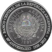 1 Peso 80th Anniversary of B.C.R.A. obverse image