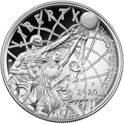 1 Dollar Basketball Hall of Fame obverse image